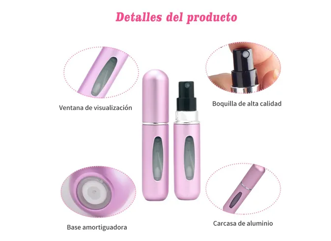 Foto 4 pulgar | Miniatomizador para Perfumes Xtellar 5 ml 2 Piezas
