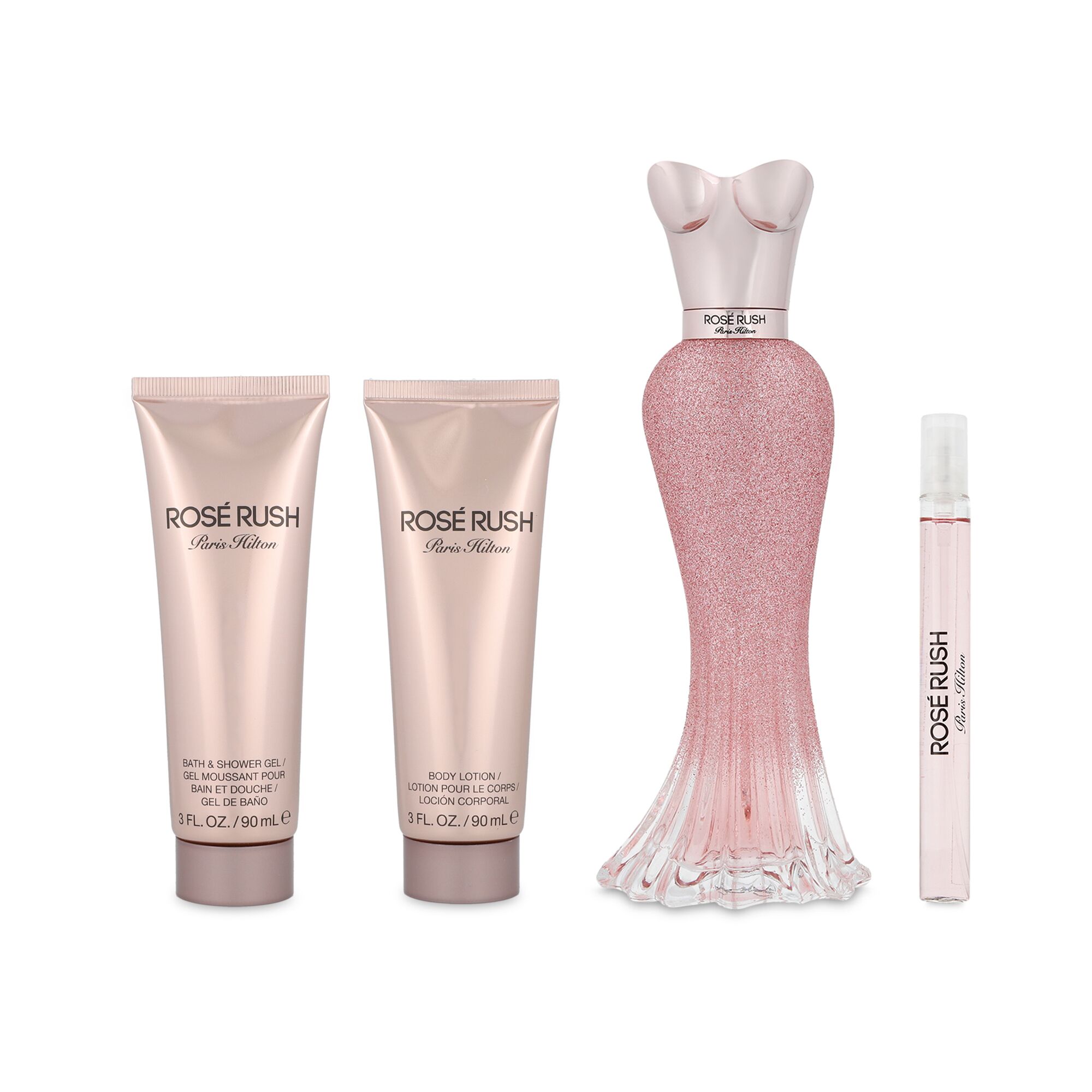 Foto 3 pulgar | Set Paris Hilton Rose Rush 4pzs