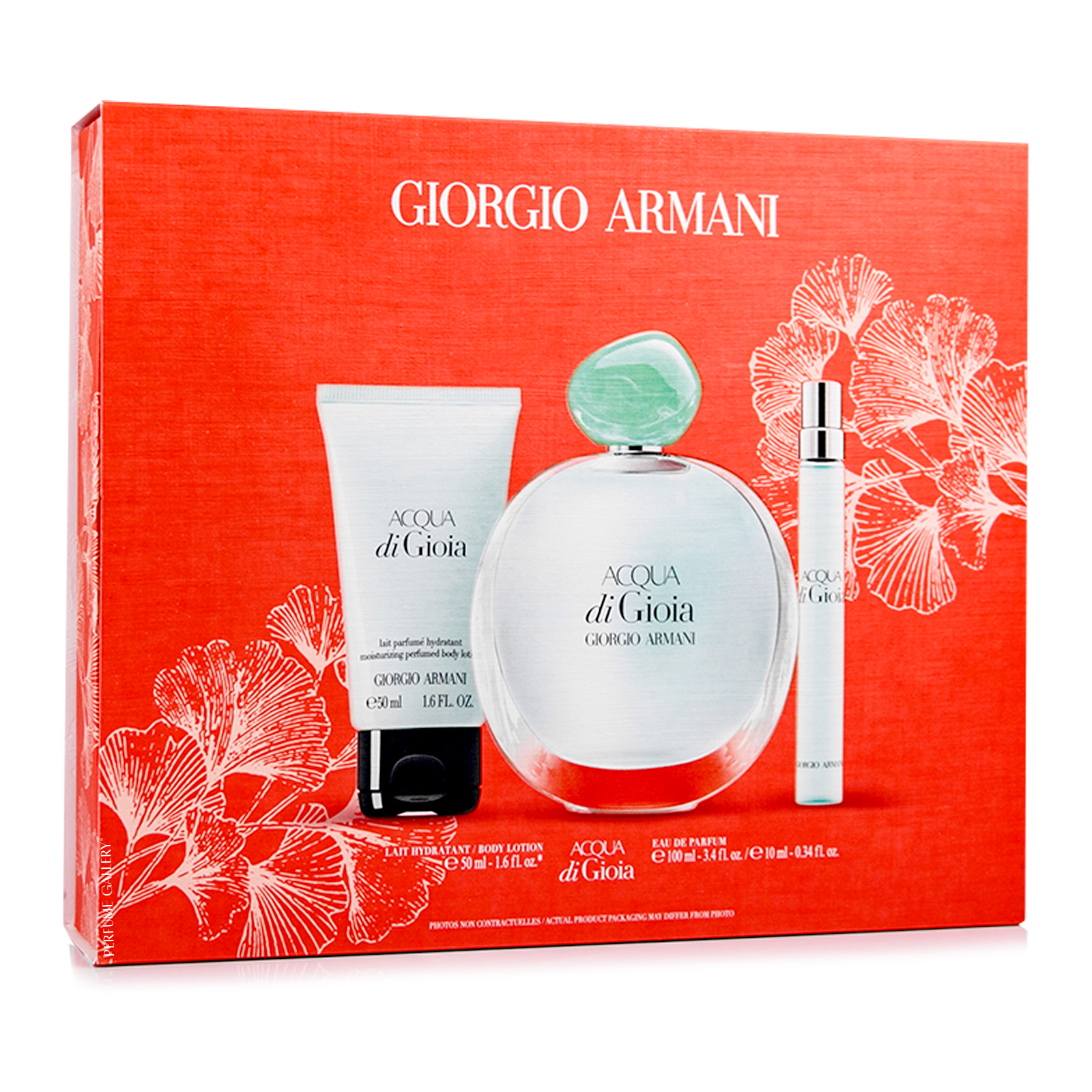 Foto 2 pulgar | Set Para Dama Acqua Di Gioia Edp 100ml + Crema Corporal 50ml + Perfumero 10ml