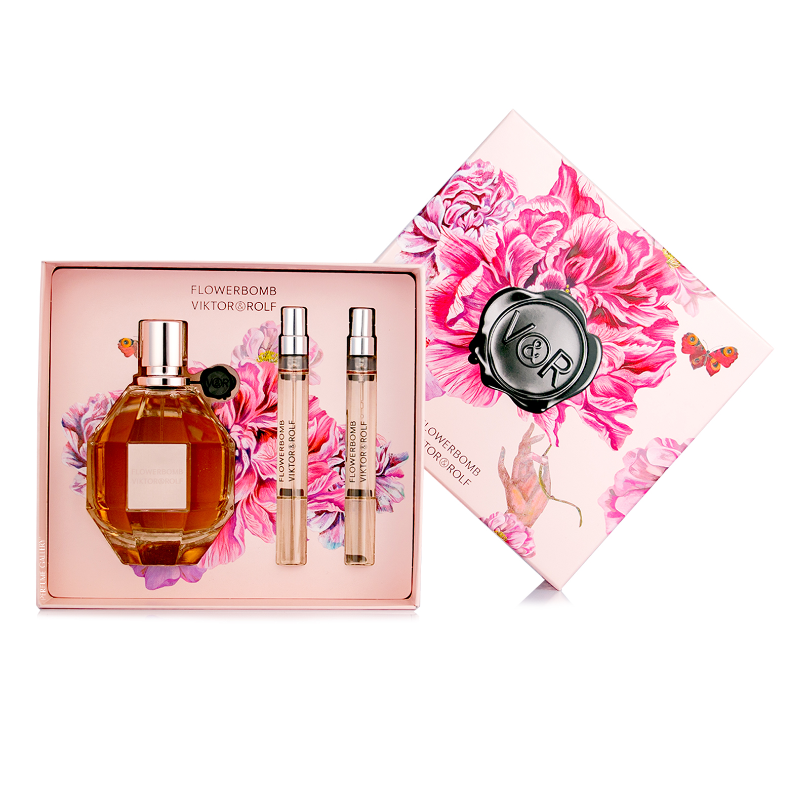 Foto 4 pulgar | Set Para Dama Flowerbomb Edp 100ml + 2 Perfumeros De 10ml