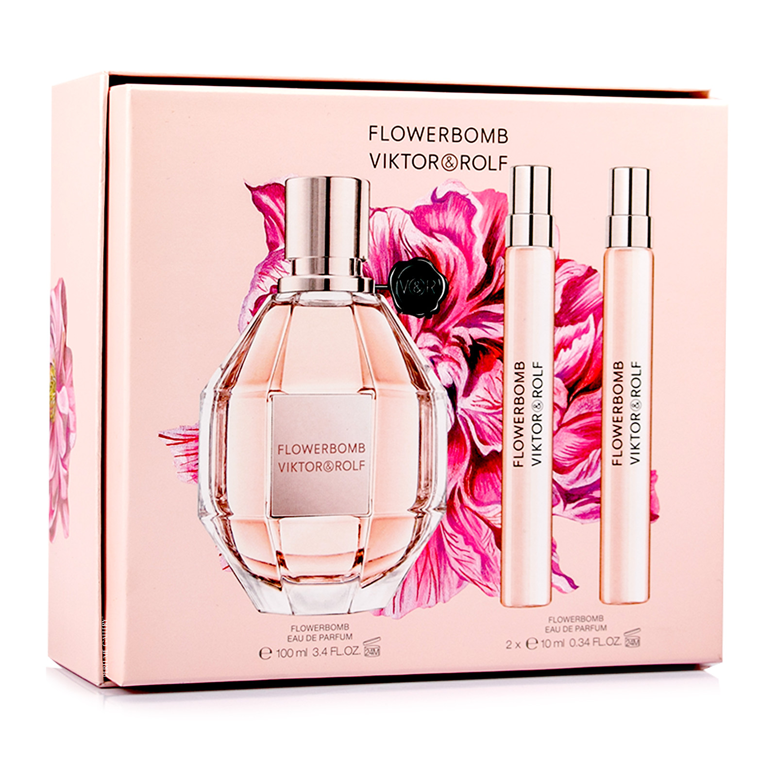 Foto 5 pulgar | Set Para Dama Flowerbomb Edp 100ml + 2 Perfumeros De 10ml