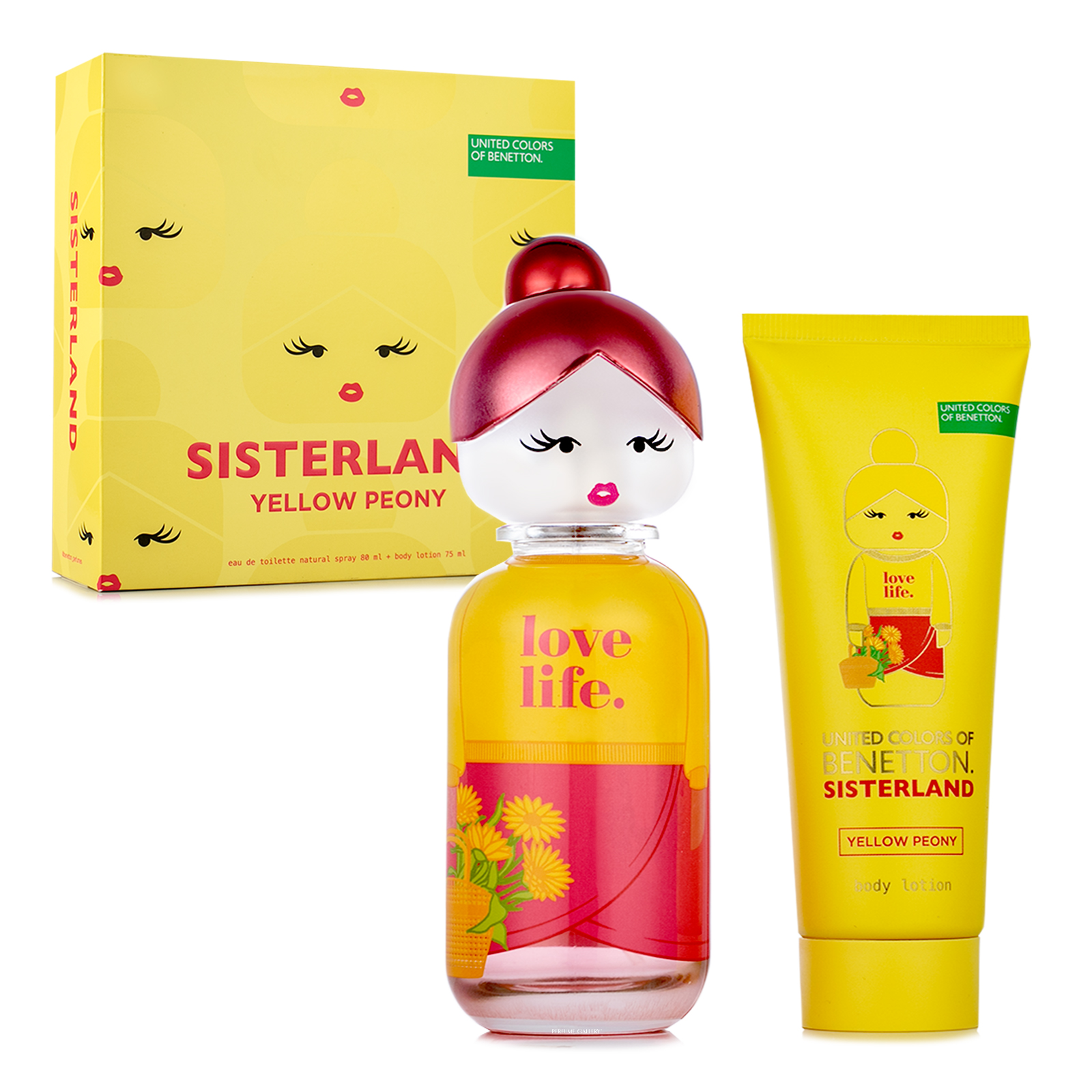 Foto 5 pulgar | Set Para Dama Bnt Sisterland Yellow Peony Edt 80ml + Crema Corporal 75ml