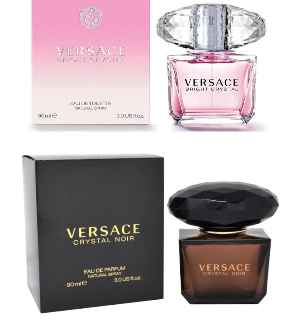 Foto 4 pulgar | Versace Bright Crystal 90ml Edt Dama Y Crystal Noir 90ml Edp Dama