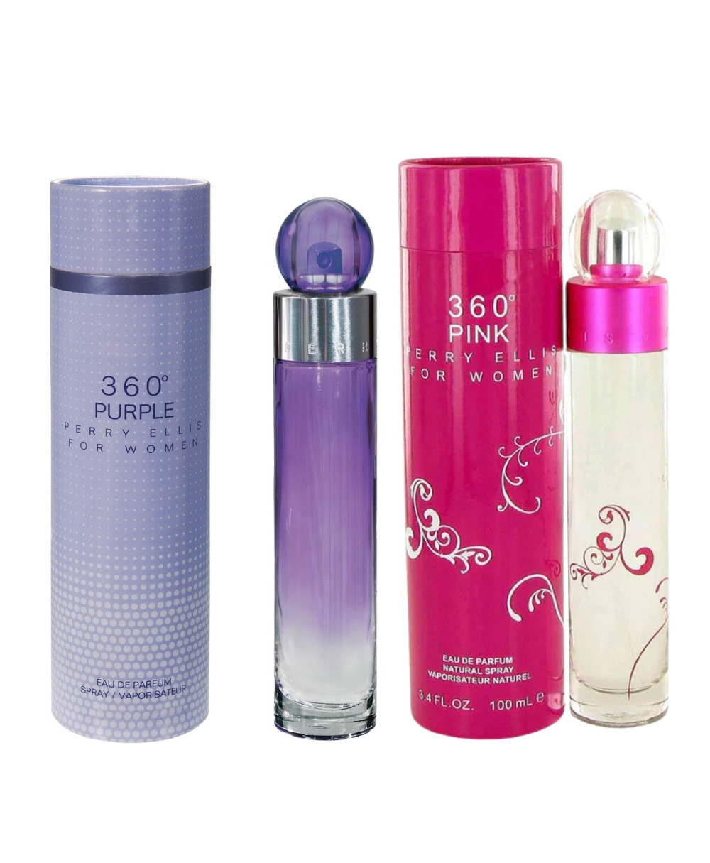 Foto 2 pulgar | Perry Ellis 360° Purple 100ml Edp Dama + 360º Pink 100ml Edp Dama
