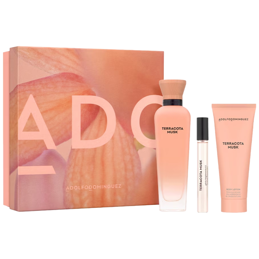 Foto 1 | Estuche para Mujer Adolfo Domínguez Terracota Musk 3 Piezas