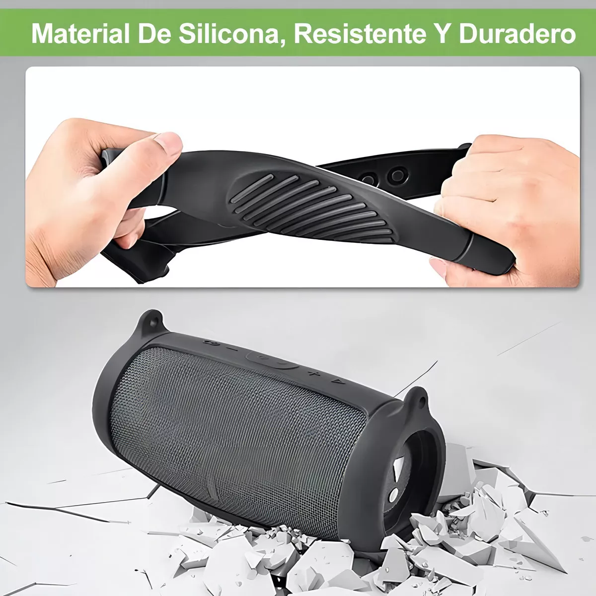 Foto 5 pulgar | Funda Protectora de Silicona para Bocina Eo Safe Imports Esi-16111 Negro