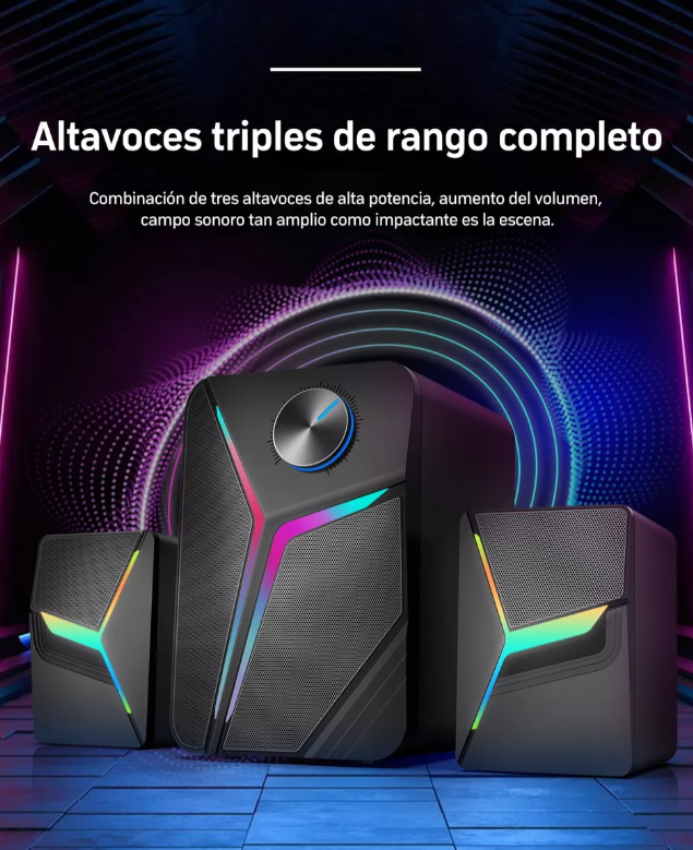 Foto 2 | Bocinas Gaming Xtellar Con Luces Rgb Led