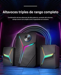 Foto 2 | Bocinas Gaming Xtellar Con Luces Rgb Led
