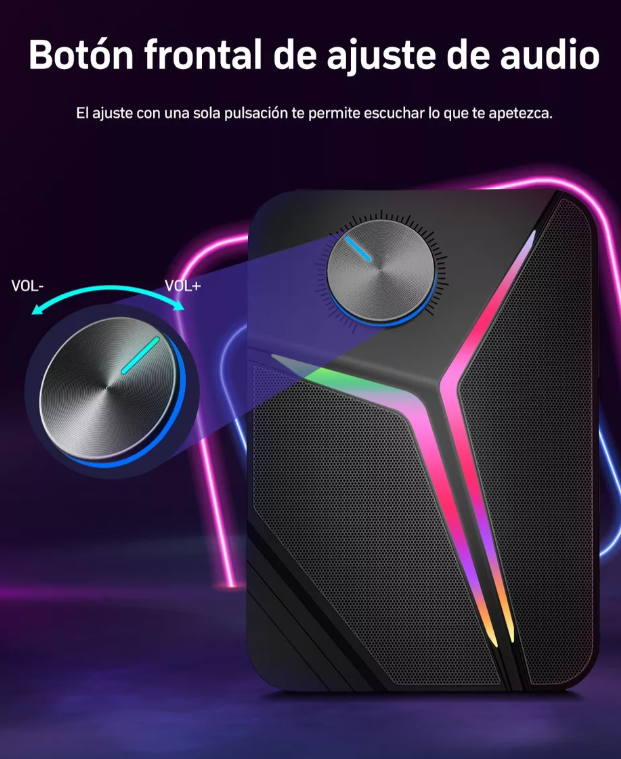Foto 5 pulgar | Bocinas Gaming Xtellar Con Luces Rgb Led
