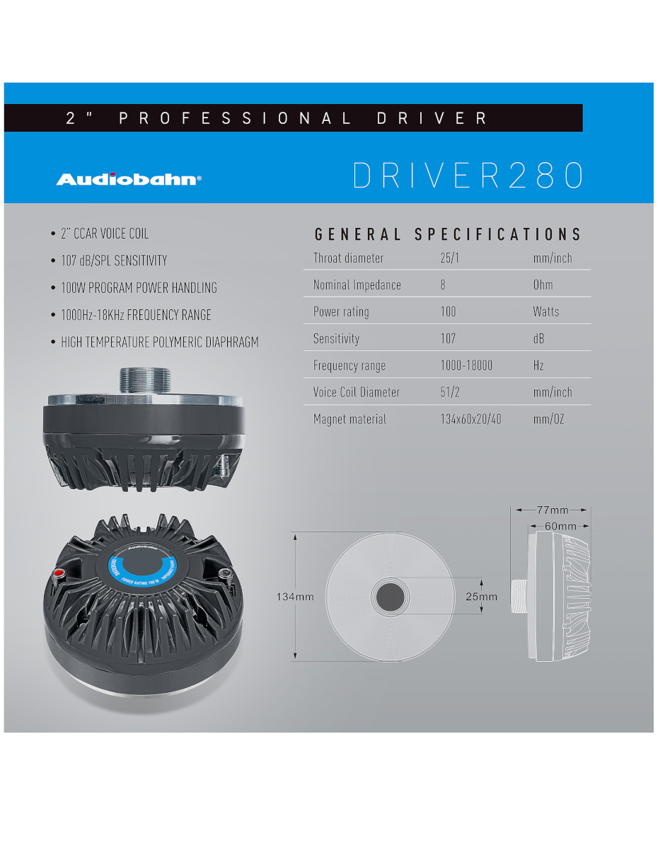Foto 3 | Drive Audiobahn Driver280 para Audio