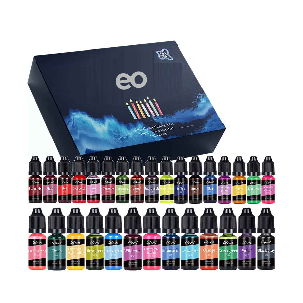 Foto 1 | 30 Colorantes Para Velas Solubles En Cera Y Aceite/colorantes Eo Safe Imports Esi-19797 Multicolor