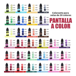 Foto 3 | 30 Colorantes Para Velas Solubles En Cera Y Aceite/colorantes Eo Safe Imports Esi-19797 Multicolor