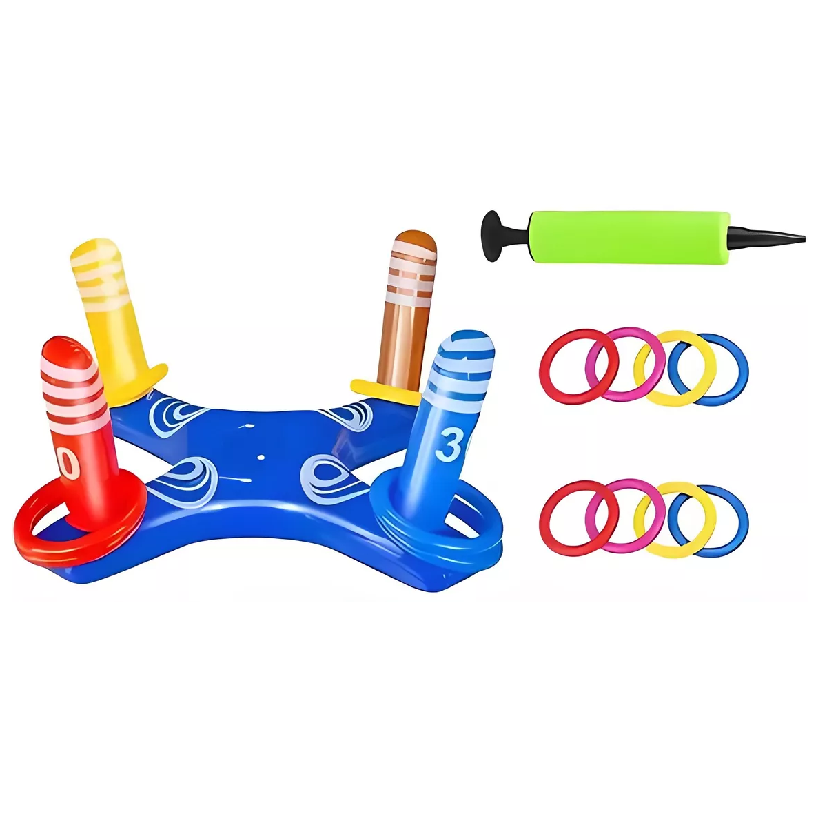 Foto 1 | Juego Inflable Lanzamiento Aros Dinámico Alberca Piscina Set Eo Safe Imports Esi-18385 Multicolor