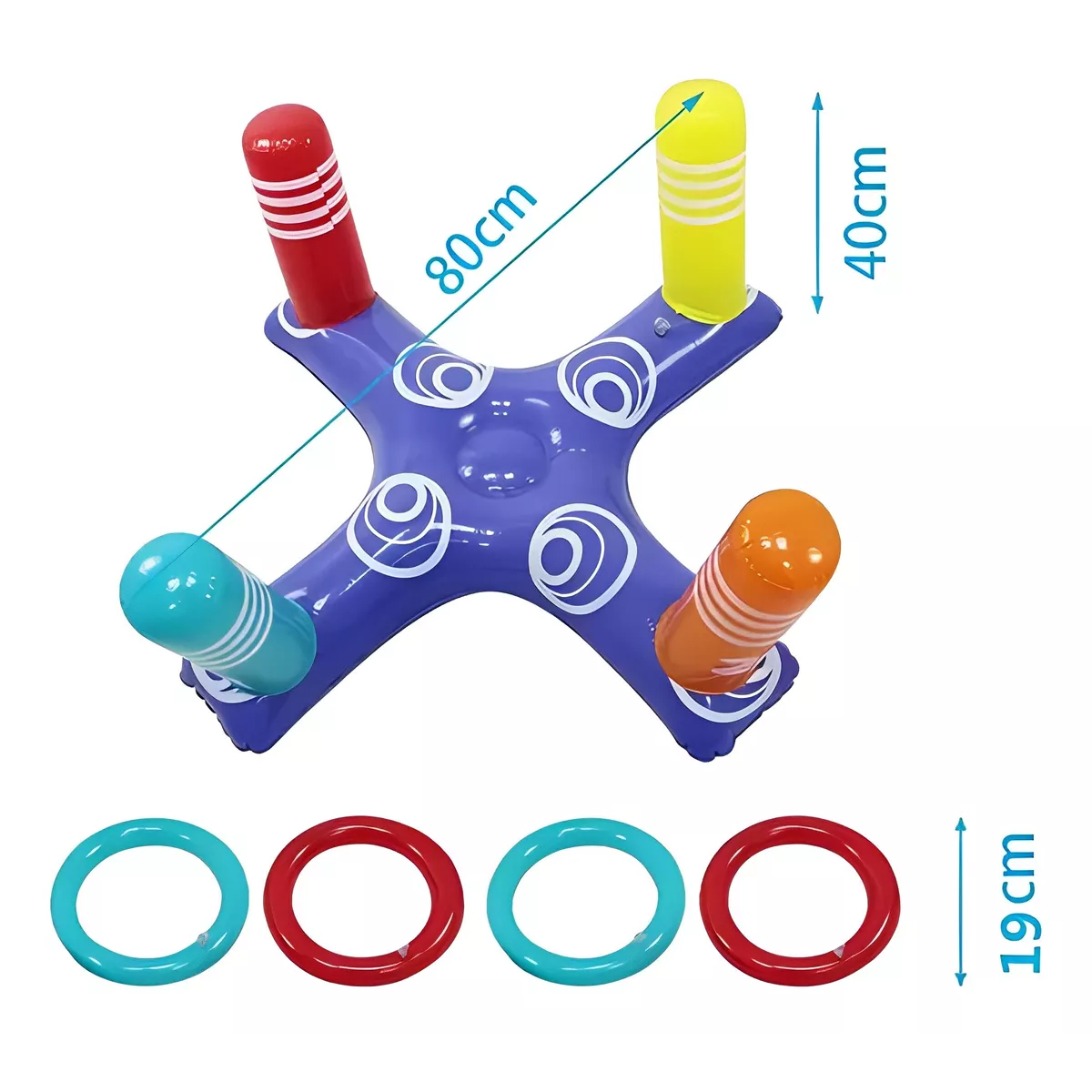 Foto 3 | Juego Inflable Lanzamiento Aros Dinámico Alberca Piscina Set Eo Safe Imports Esi-18385 Multicolor