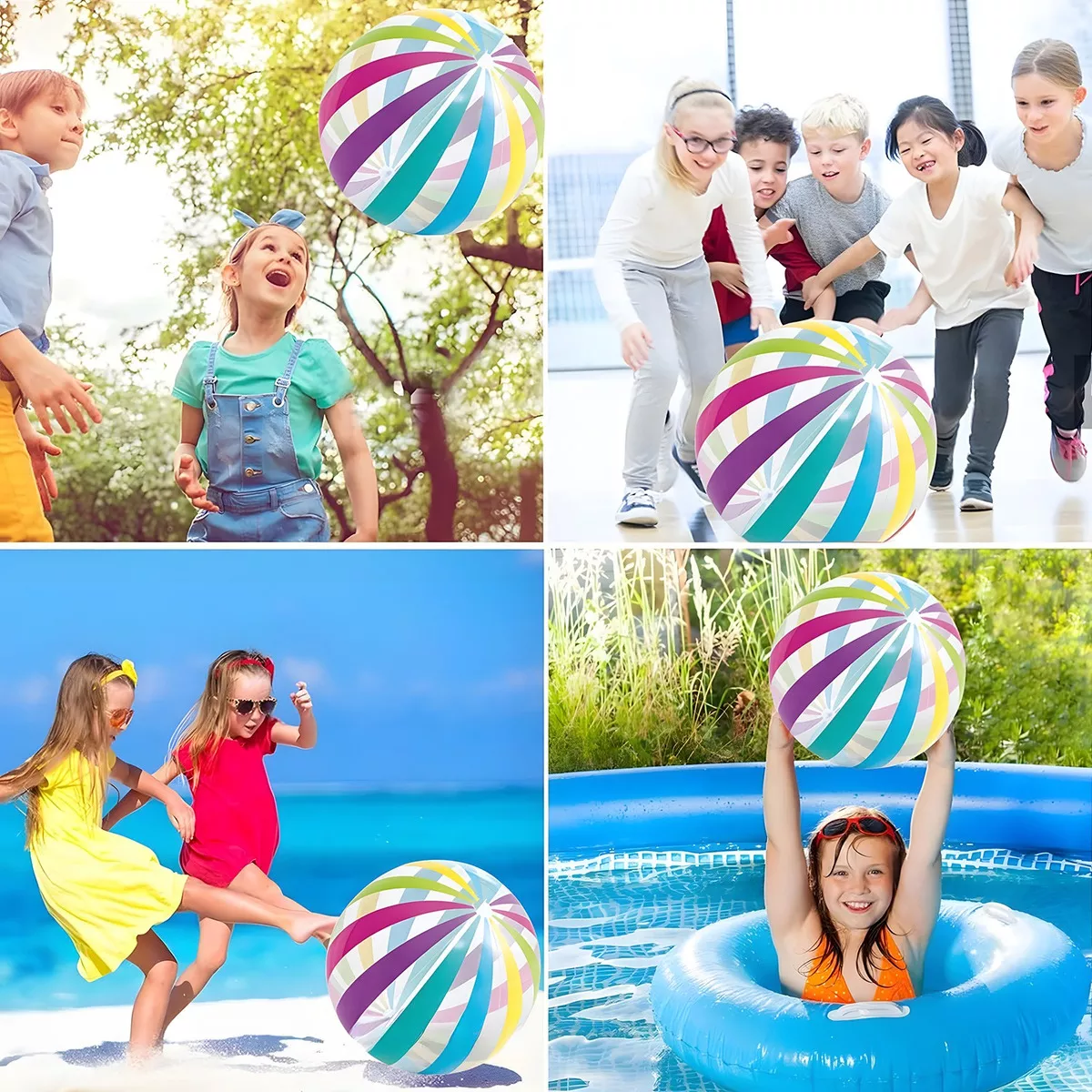 Foto 3 | Pelota de Playa Inflable Eo Safe Imports Esi-18384 Multicolor