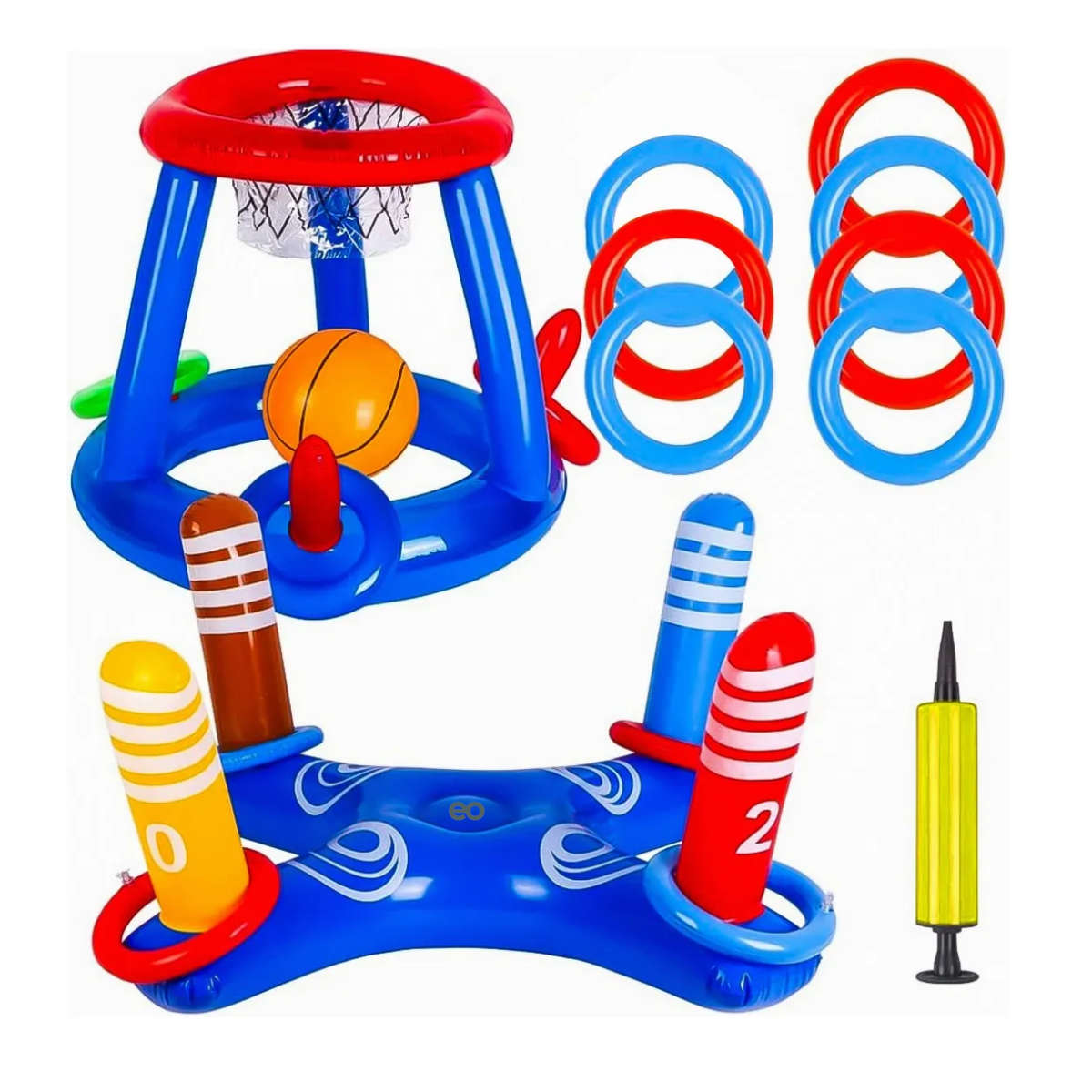 Foto 2 pulgar | Juego Inflable Lanzamiento Aros Dinámico Alberca Piscina Eo Safe Imports Esi-20271 Multicolor