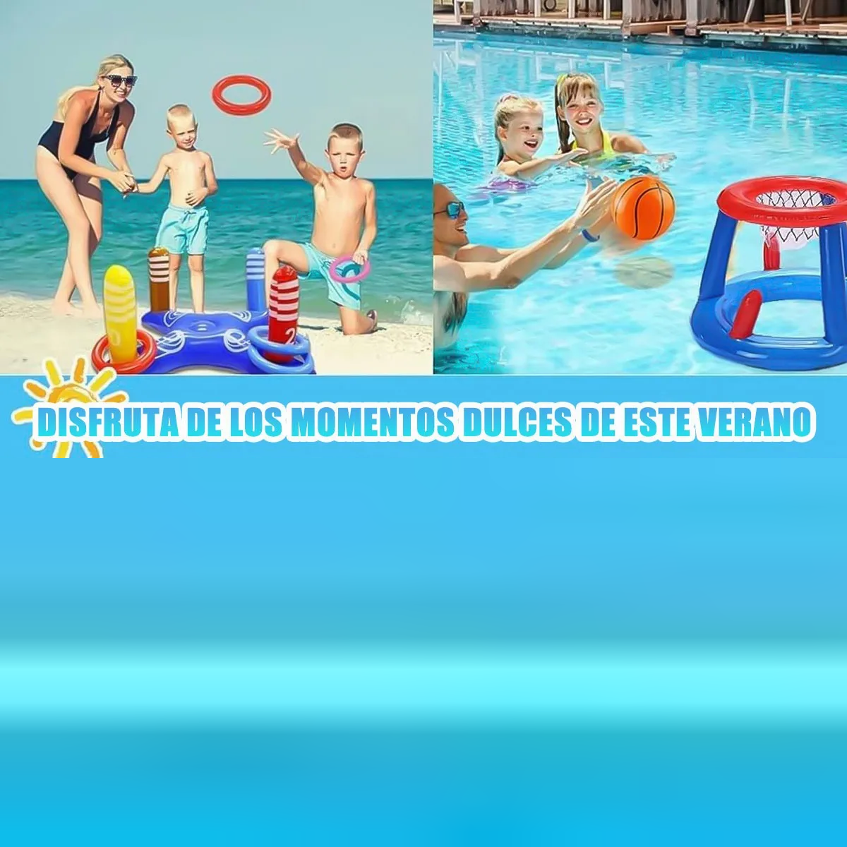Foto 5 pulgar | Juego Inflable Lanzamiento Aros Dinámico Alberca Piscina Eo Safe Imports Esi-20271 Multicolor
