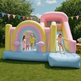 Foto 1 | Brincolín Inflable Rainbow Dreams + Soplador Pvc Resistente