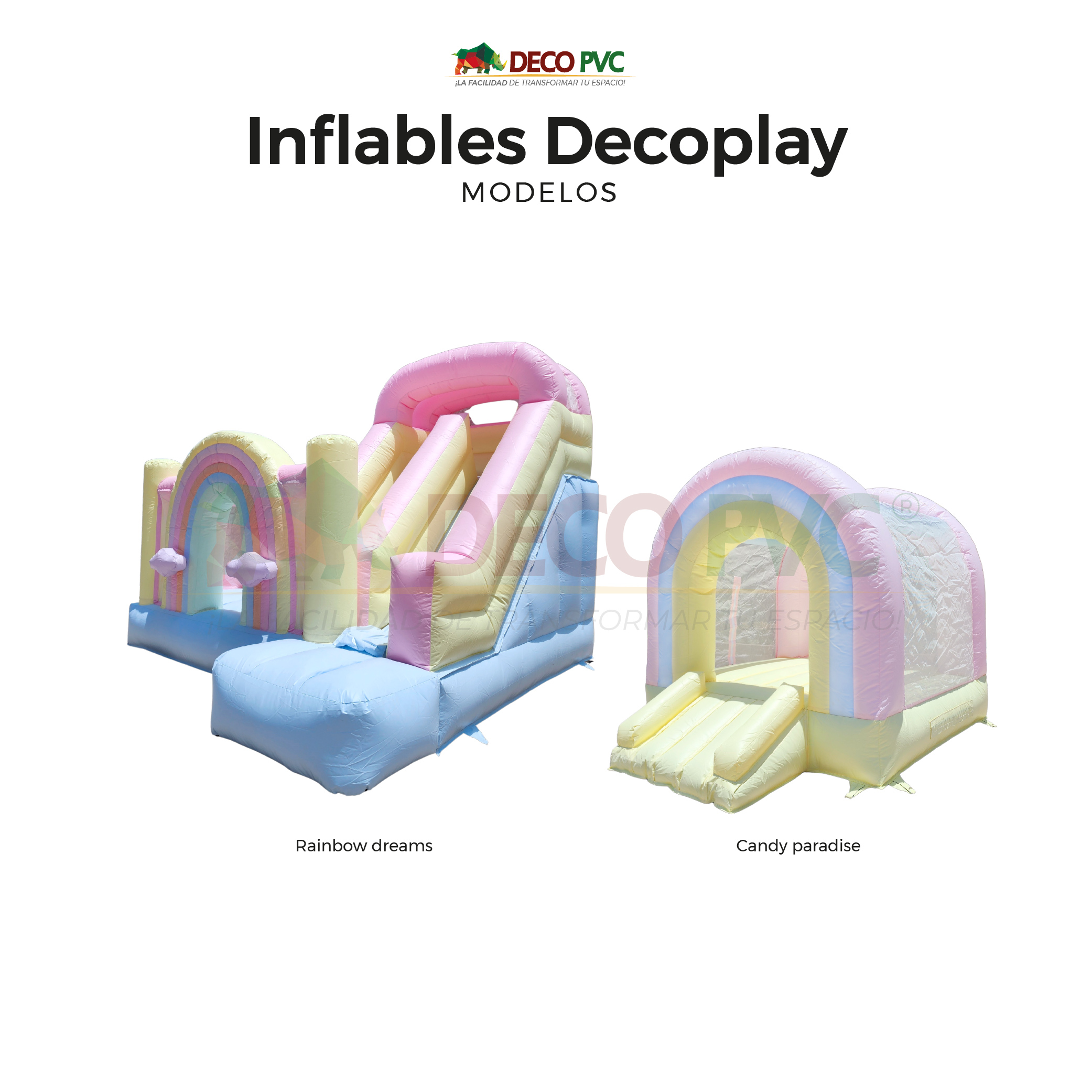 Foto 6 pulgar | Brincolín Inflable Candy Paradise + Soplador Pvc Resistente