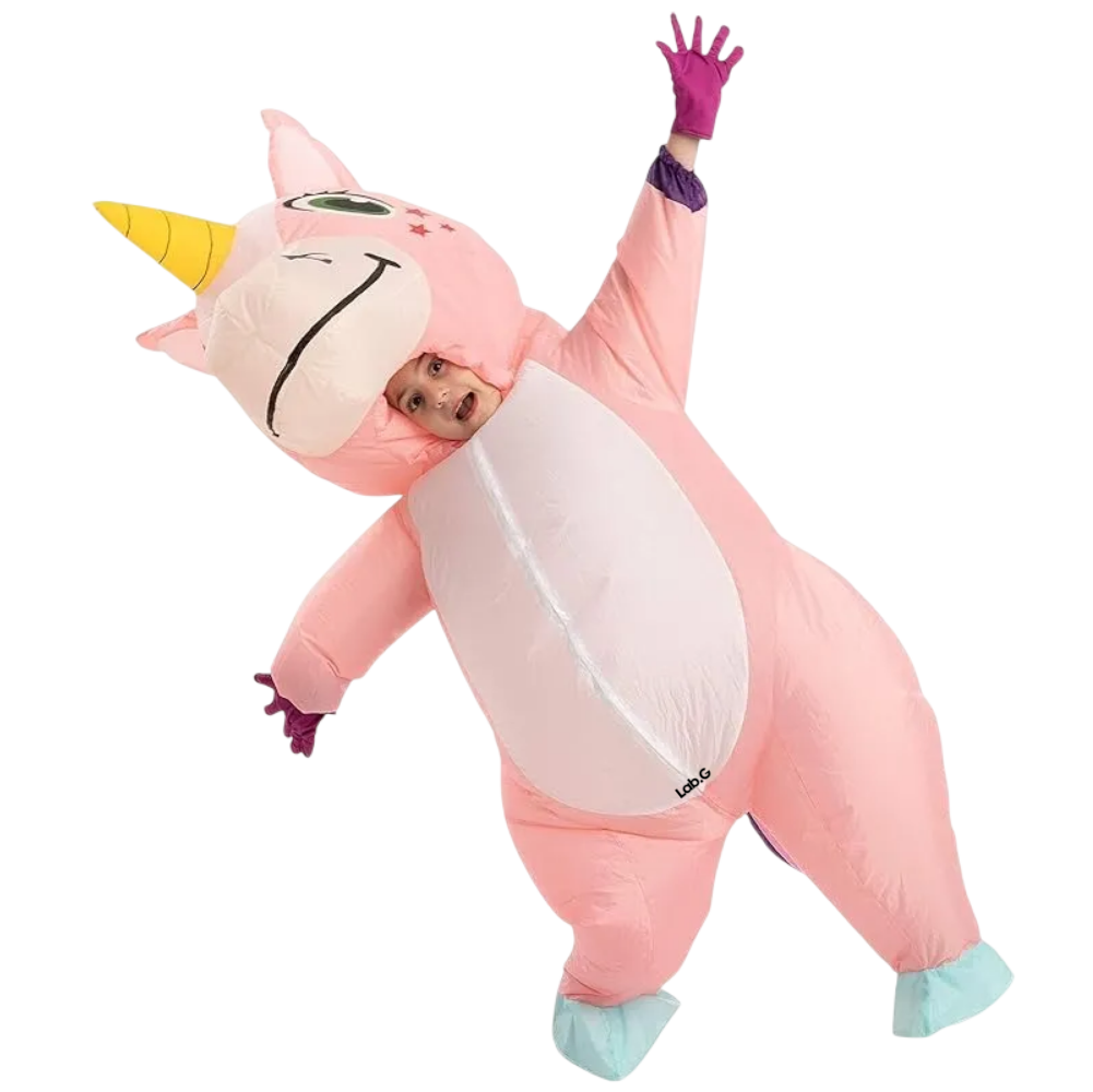 Foto 2 pulgar | Disfraz Inflable  Lab.g De Unicornio T-rex De Fiesta Rosa