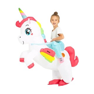 Foto 1 | Disfraz Inflable Belug De Unicornio Para Niños 85-125cm Blanco Rojo