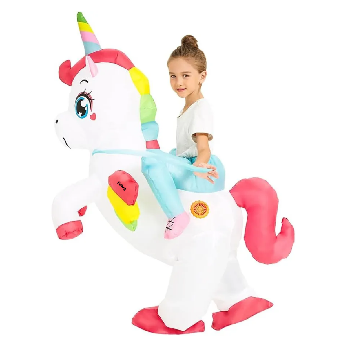 Foto 3 pulgar | Disfraz Inflable Belug De Unicornio Para Niños 85-125cm Blanco Rojo