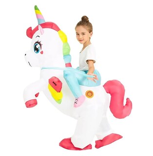 Foto 2 | Disfraz Inflable Belug De Unicornio Para Niños 85-125cm Blanco Rojo