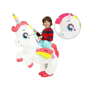 Foto 4 | Disfraz Inflable Belug De Unicornio Para Niños 85-125cm Blanco Rojo