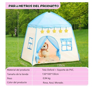 Foto 2 | Tienda Niños Carpa Castillo Con 5m Luces De Estrella