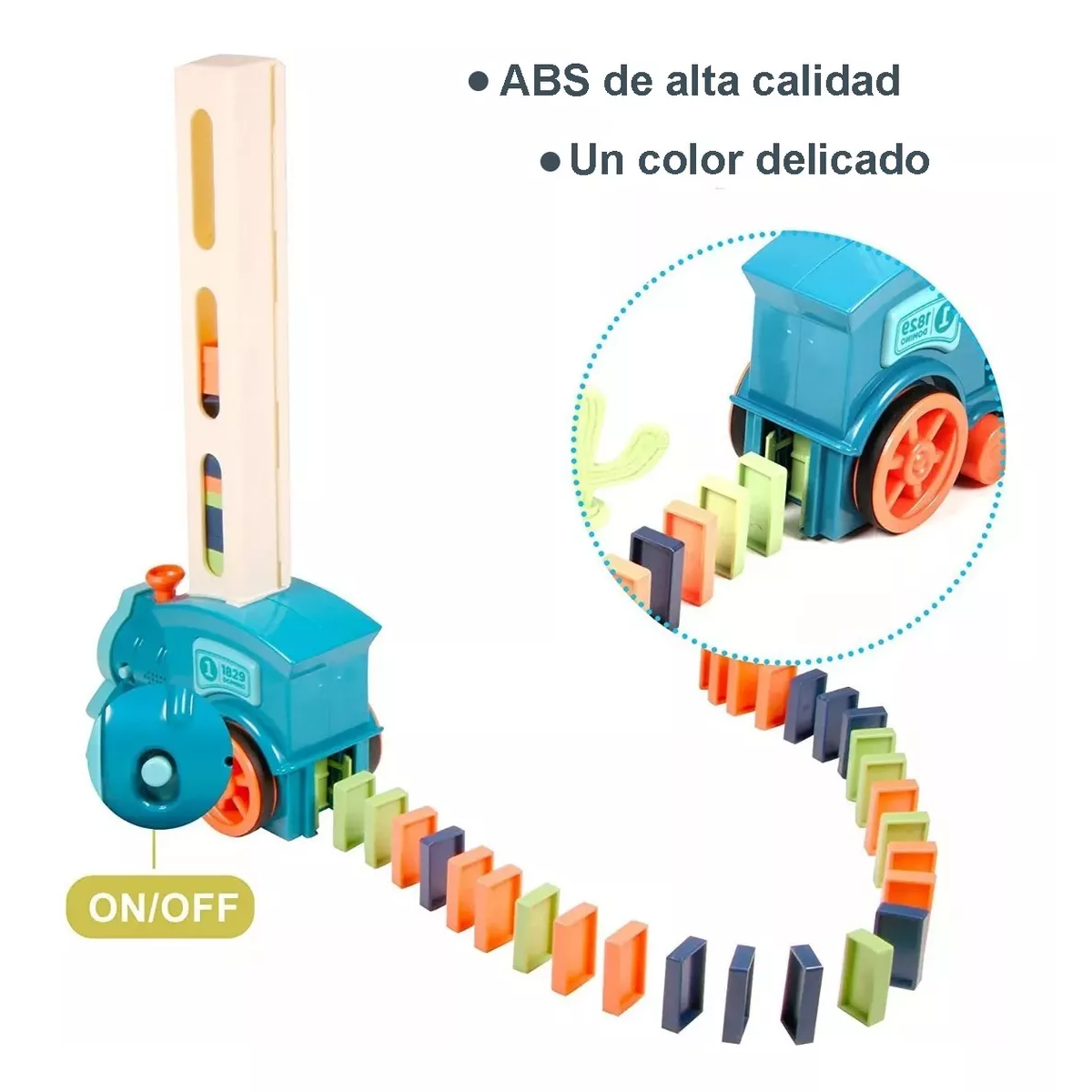 Foto 5 pulgar | Juego de Tren Dominó Vehículos para Niños 180 Piezas