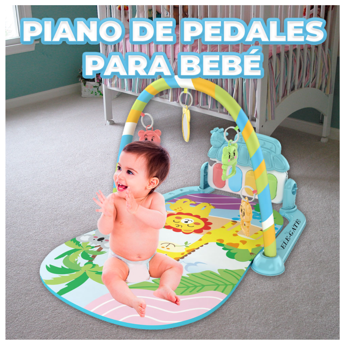 Foto 5 pulgar | Tapete Musical Estimulante Para Bebés Color Azul