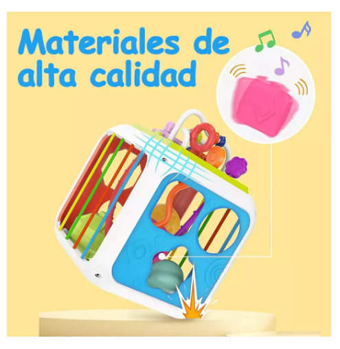 Foto 2 | Juego De Enseñanza Para Bebés Wünd  Con Cubo De Actividades 7 En 1 Juguete Para Bebé Cubo De Actividades,