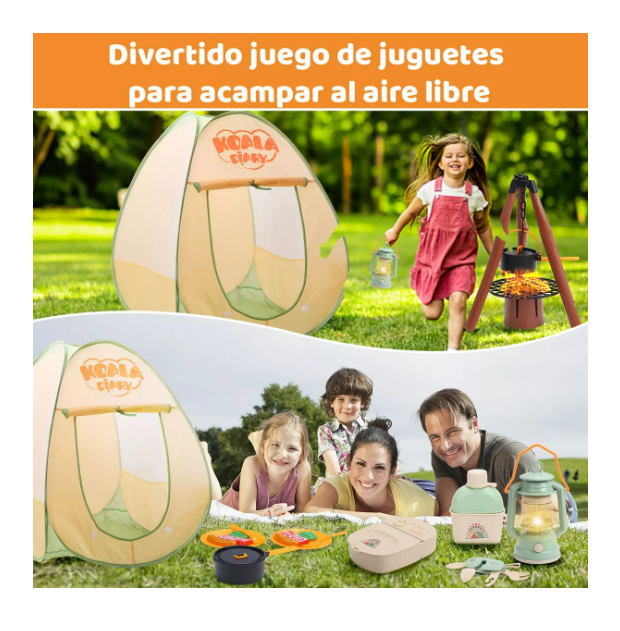 Foto 5 pulgar | Set De Camping Para Niños Con Tienda De Campaña 42 Piezas Color: Cafe Wünd