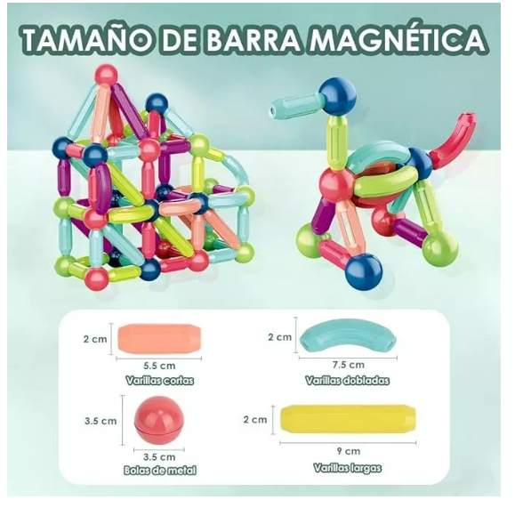 Foto 5 pulgar | Bloques De Construcción Magnéticos Juguetes 42pcs 3d Niños Color: Multiples Wünd