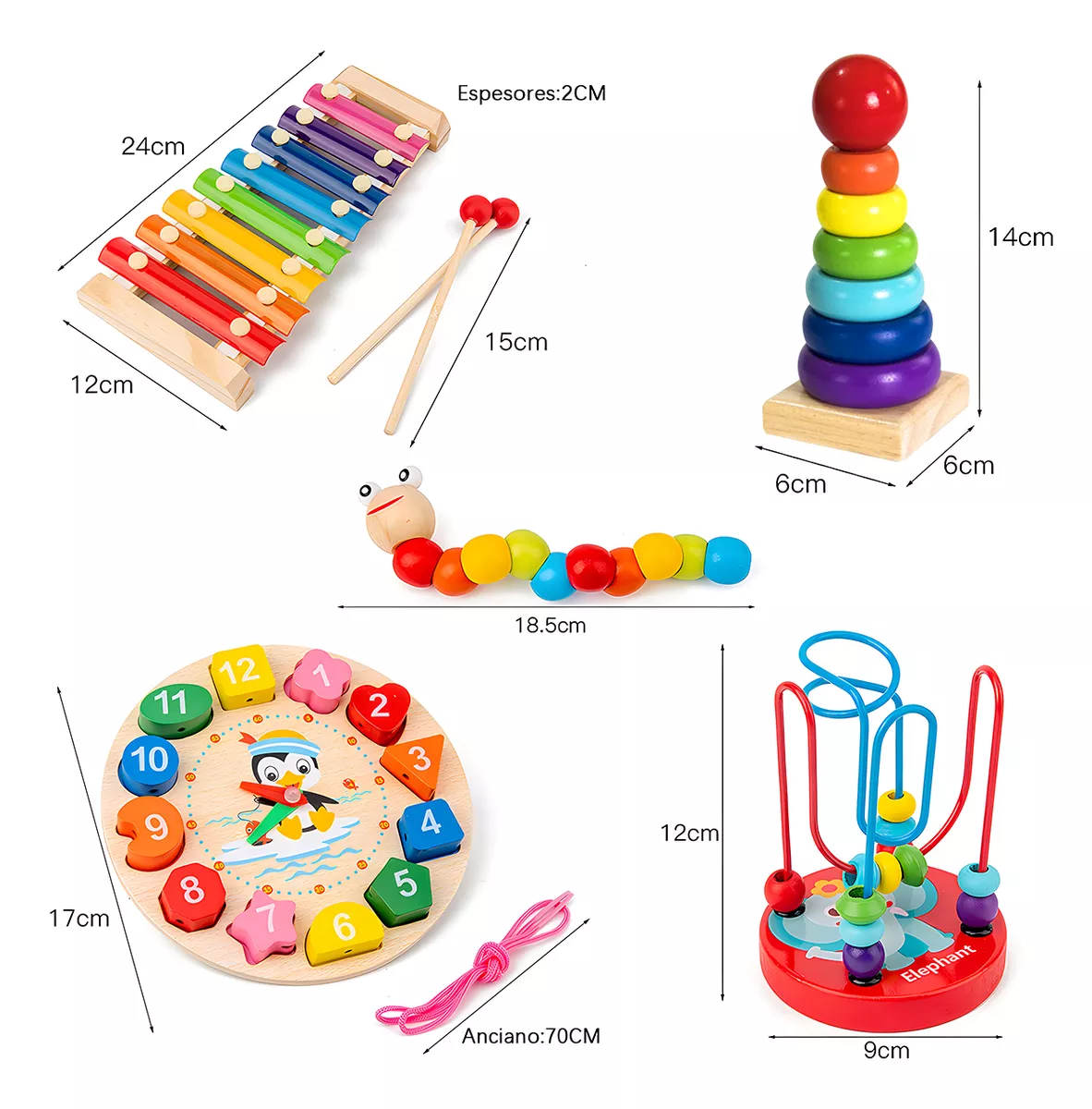 Foto 4 pulgar | Paquete Didáctico Infantil Estimulación Temprana Juguete Colores