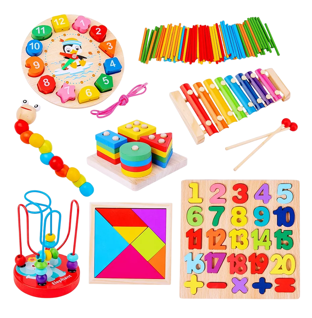 Paquete Didáctico Infantil Estimula Temprana Juguete 8 Piezas, Varios Colores