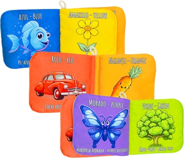 Foto 3 | Libro De Tela Para Bebés Luulu-mis Primeras Palabras-colores-juguete Educativo Para Recién Nacidos.