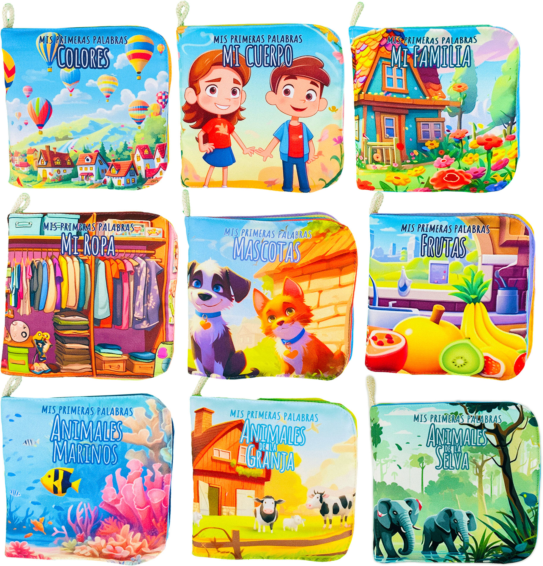 Foto 5 pulgar | Libro De Tela Para Bebés Luulu- Mis Primeras Palabras-frutas -juguete Educativo Para Recién Nacidos