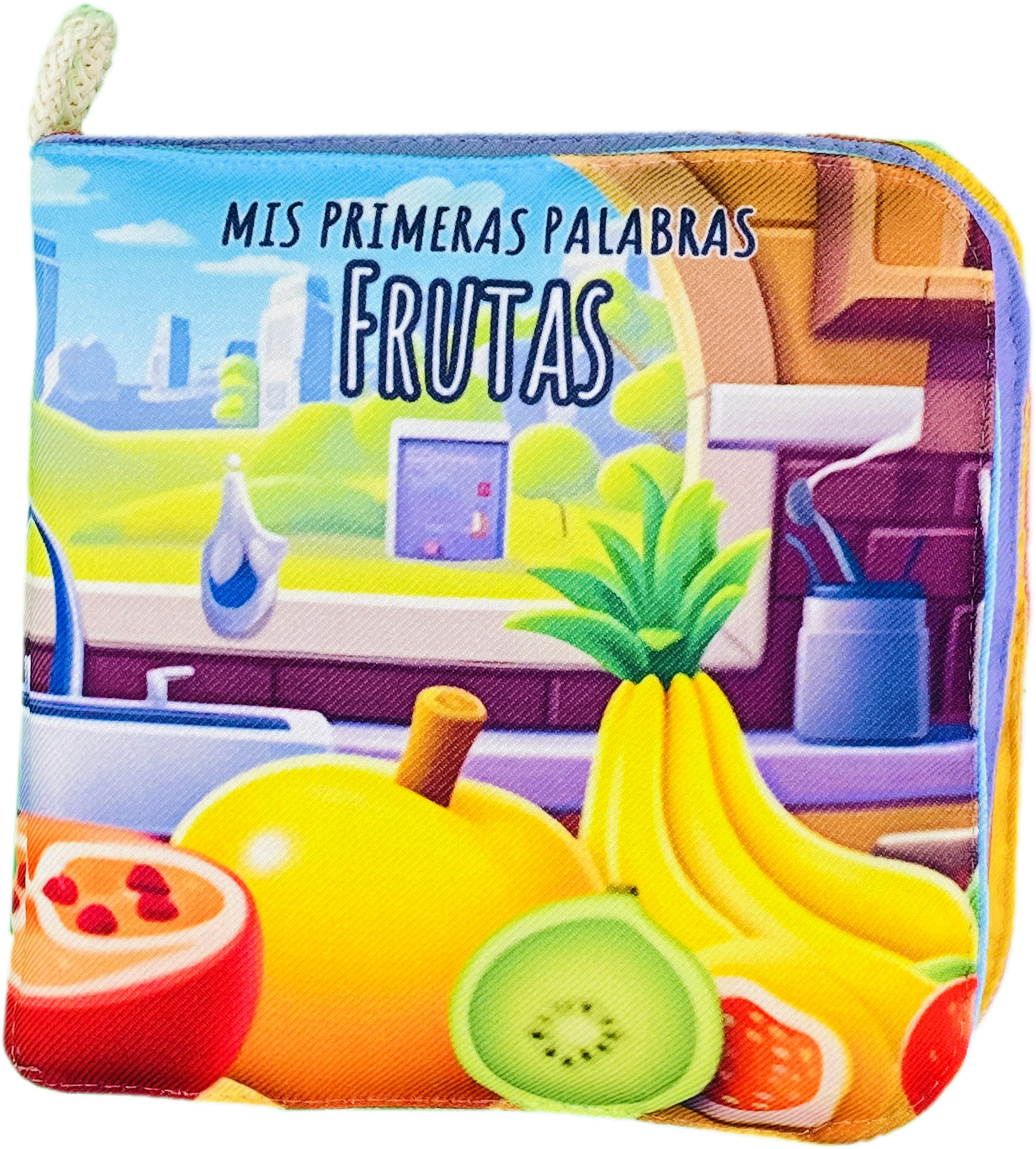 Foto 6 pulgar | Libro De Tela Para Bebés Luulu- Mis Primeras Palabras-frutas -juguete Educativo Para Recién Nacidos