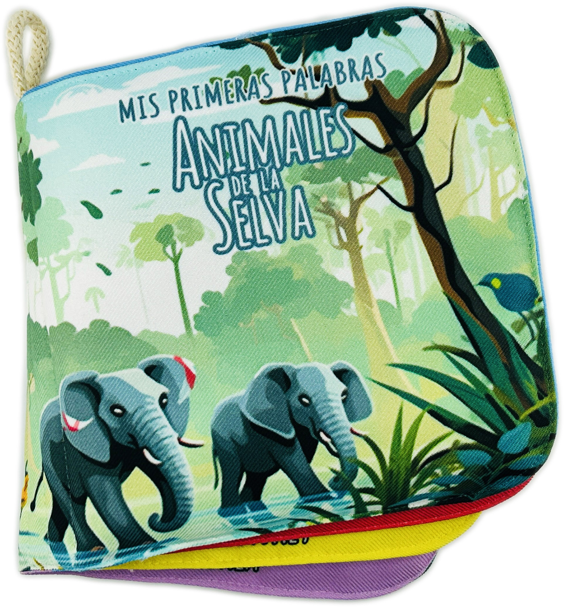 Libro De Tela Para Bebés Luulu- Mis Primeras Palabras-selva- Juguete Educativo Para Recién Nacidos.