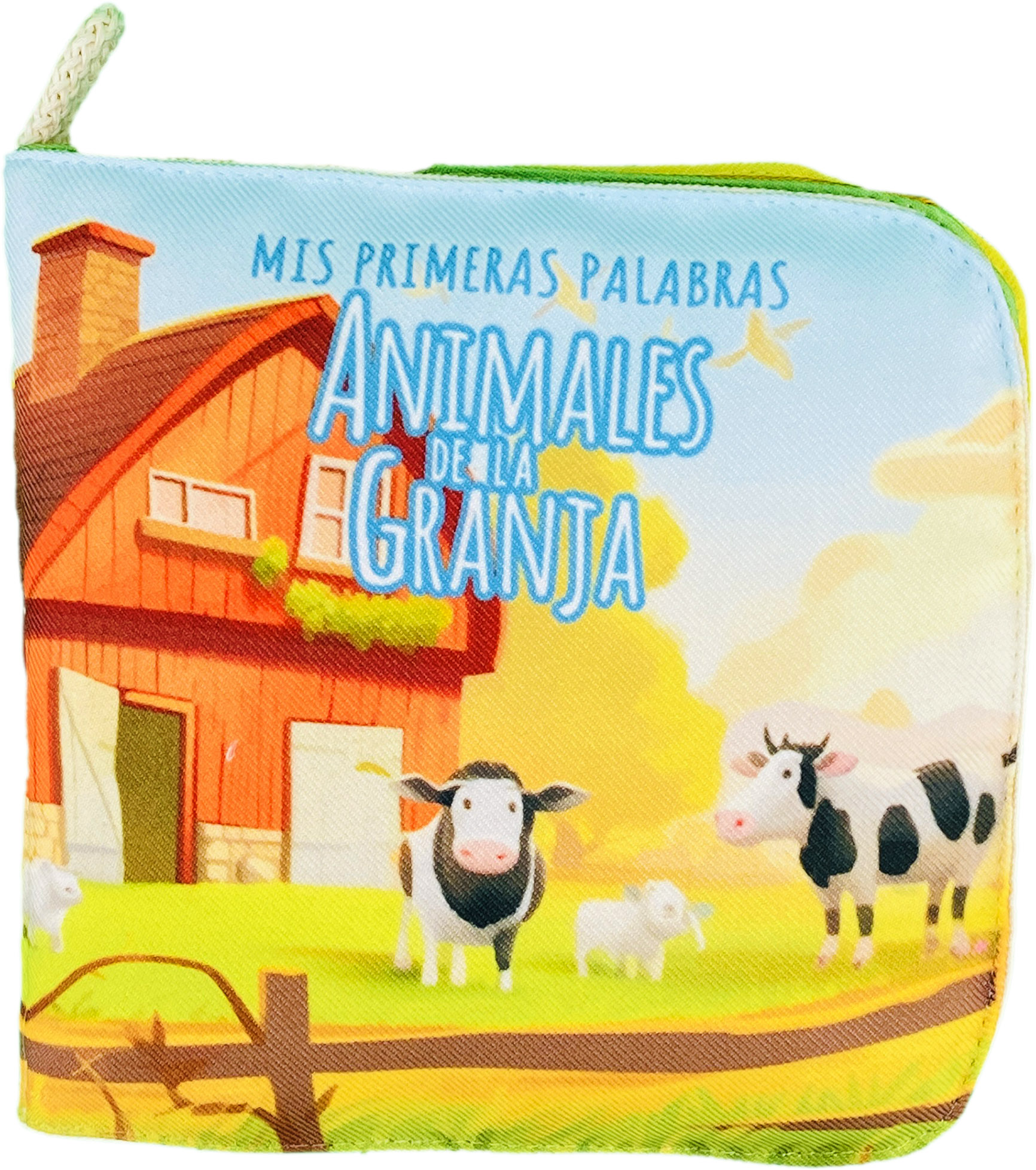 Foto 6 pulgar | Libro De Tela Para Bebés Luulu -mis Primeras Palabras-granja -juguete Educativo Para Recién Nacidos.