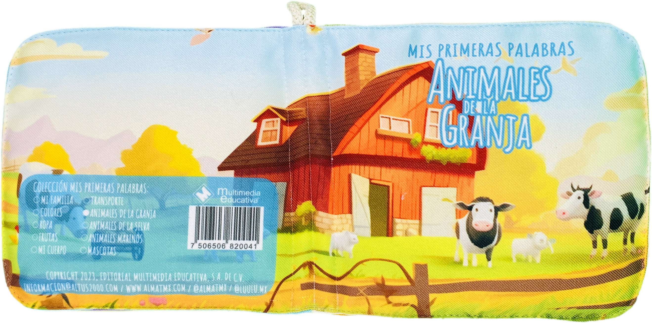 Foto 6 | Libro De Tela Para Bebés Luulu -mis Primeras Palabras-granja -juguete Educativo Para Recién Nacidos.