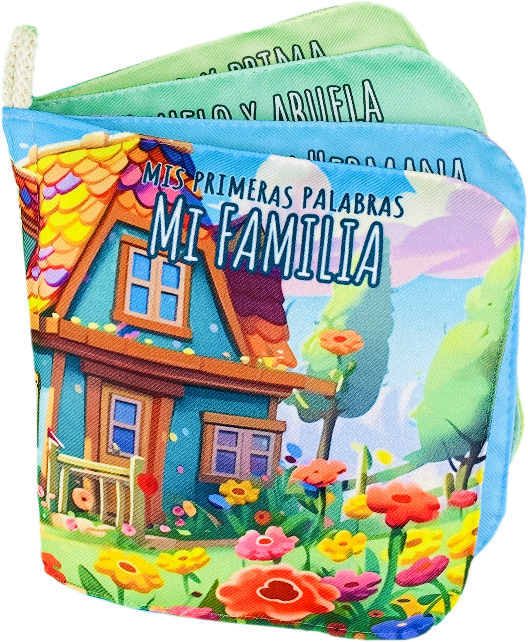 Libro De Tela Para Bebés Luulu -mis Primeras Palabras-familia -juguete Educativo Para Recién Nacidos.