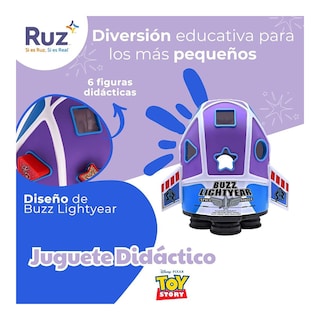 Foto 4 | Juguete Preescolar Didáctico Ruz Disney Ludy (shape Shorter Buzz Lightyear Multicolor)