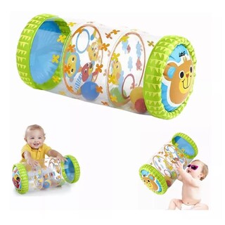 Foto 2 | Rodillo Cilindro Inflable Para Bebé Lab.g Estimulación Gateo Oso, Verde