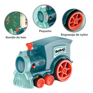 Foto 2 | Juego Para Niños Tren Dominó Belug Vehículos De Juguete 180 Piezas