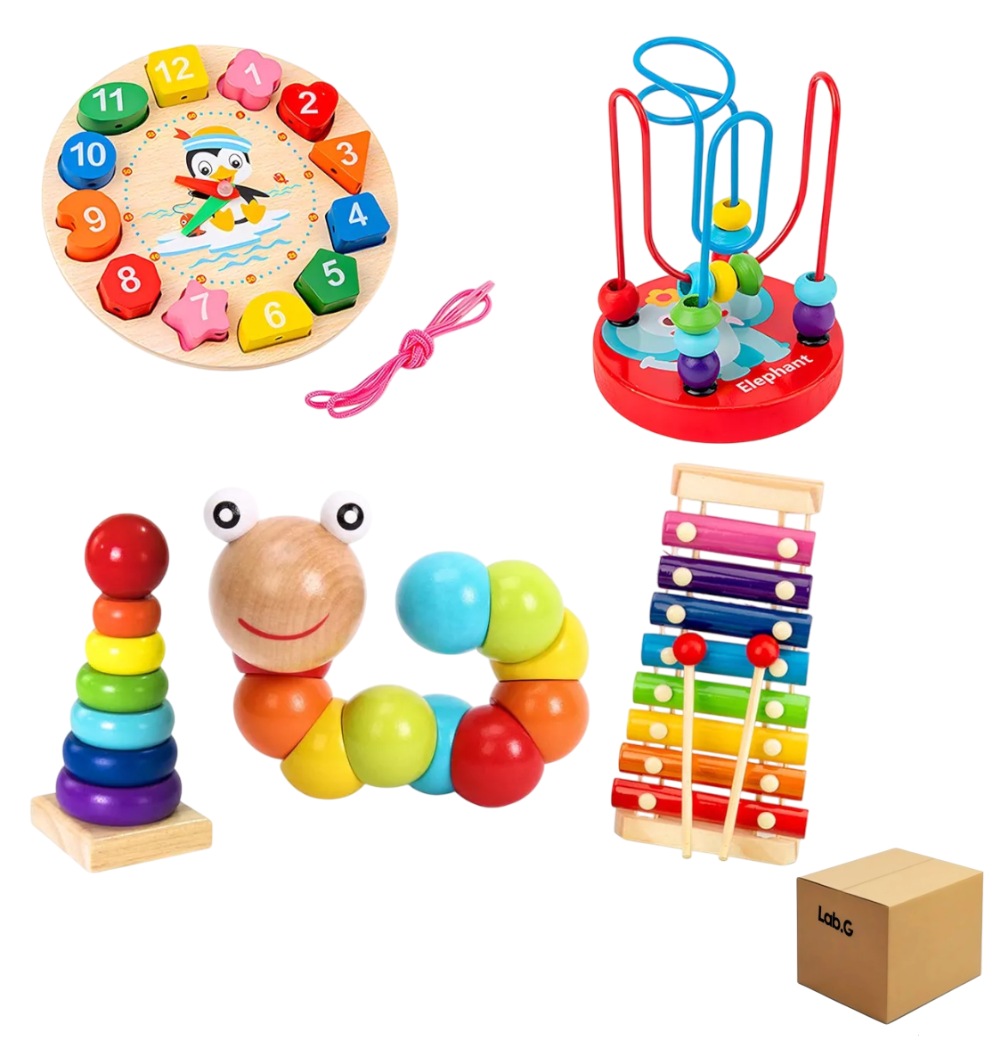 Paquete Didáctico Infantil Lab.g Estimulación Temprana Juguete Colores