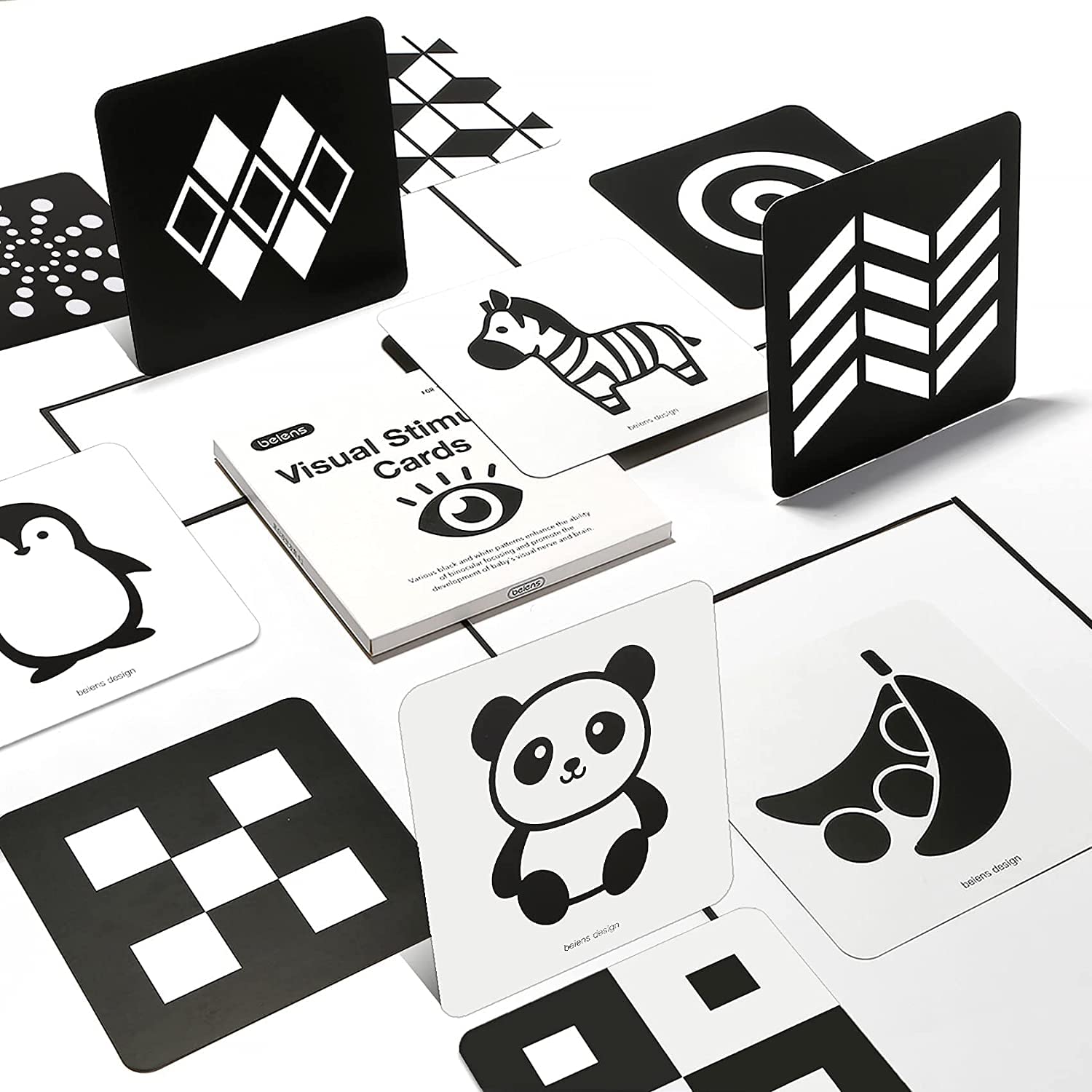 Cartas de Alto Contraste Beiens 3-6 Meses 20 Piezas - Venta Internacional