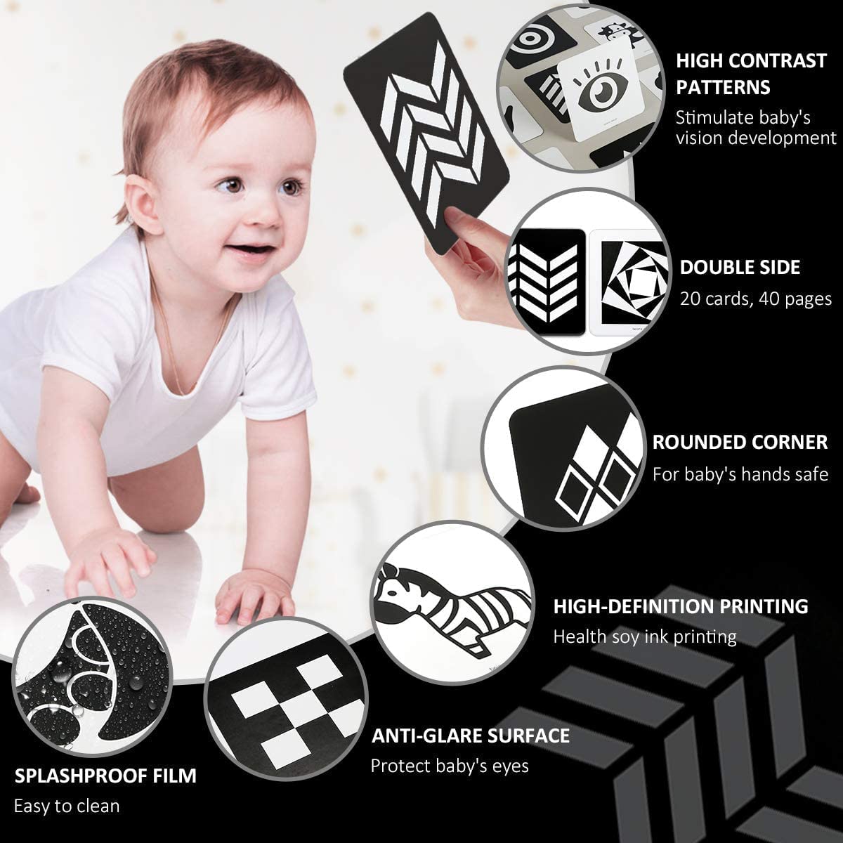 Foto 7 pulgar | Cartas de Alto Contraste Beiens 3-6 Meses 20 Piezas - Venta Internacional