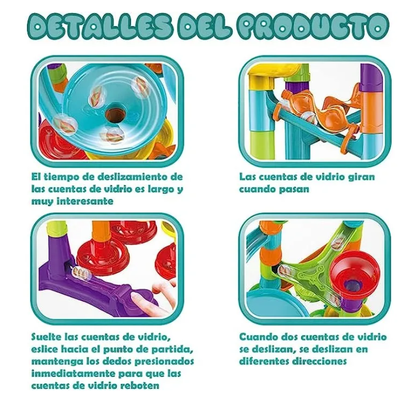 Foto 4 pulgar | Juguete Canicas Juego Laberinto Carreras Niños Infantil